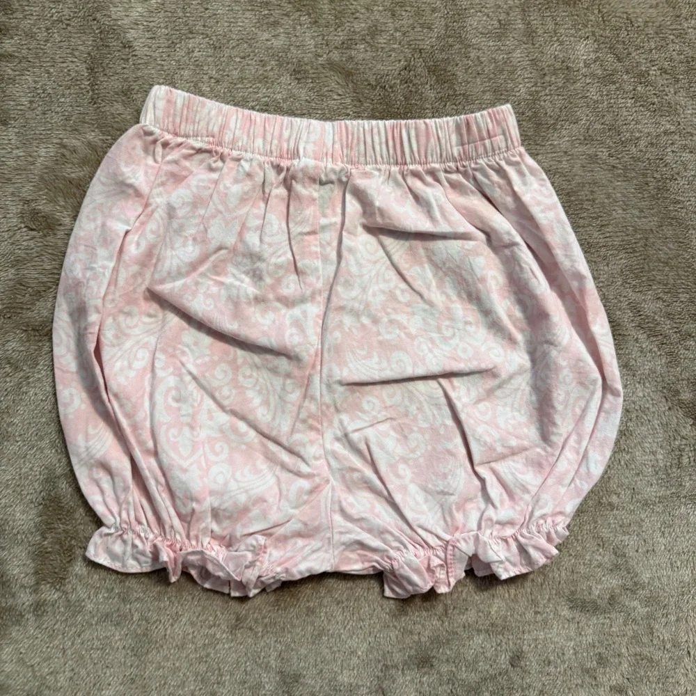 Banana Split Pink Smocked Bunny Easter Top and Bloomers Set 24M SM